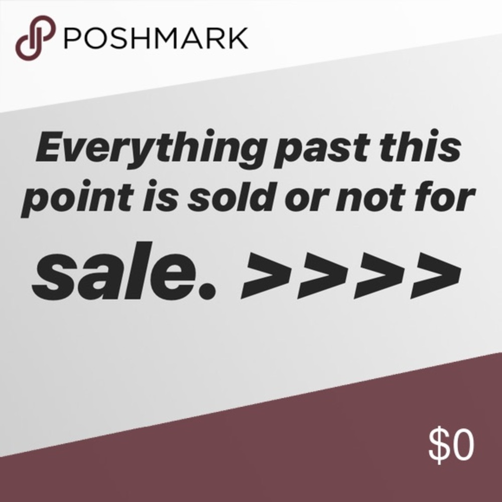 nothing for sale